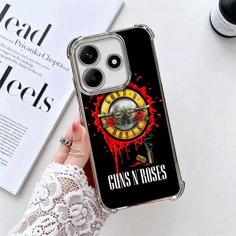 Чехол для телефона с покрытием Band G-Guns N R-Roses для Xiaomi Redmi Note 14 15 Pro Plus 13 12 11 11S 11T 10 9S 9 5G, противоударный с подушкой безопасности