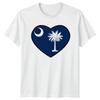 South Carolina Heart TShirt Palmetto State Pride Gift For Him And Her