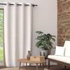 Pure Cotton Eyelet Curtain 135x250 Cm PANAMA White, by Soleil d'Ocre