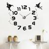 Angel Large DIY 3D Wall Clock Modern Design Silent 47 Inch Acrylic Wall Sticker Clocks for Kids Room Home Decor