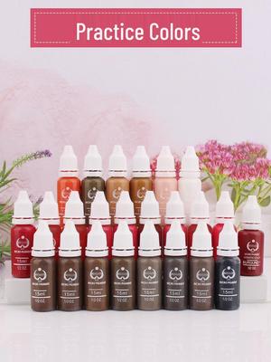 Набор пигментов для микроблейдинга для начинающих Baode, США: Бровь, Губа, Практические цвета