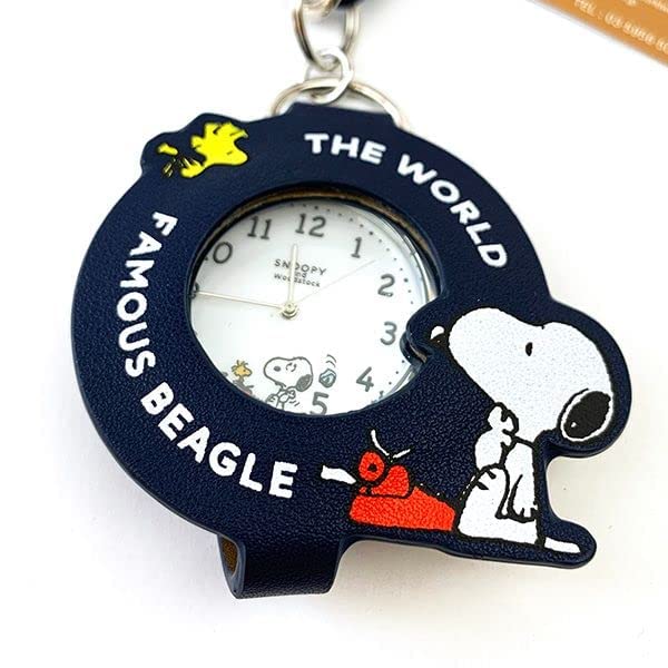 Карманные часы Snoopy с подвеской в виде сумки-лупы, темно-синие [Fieldwork] PNT028-3 женские