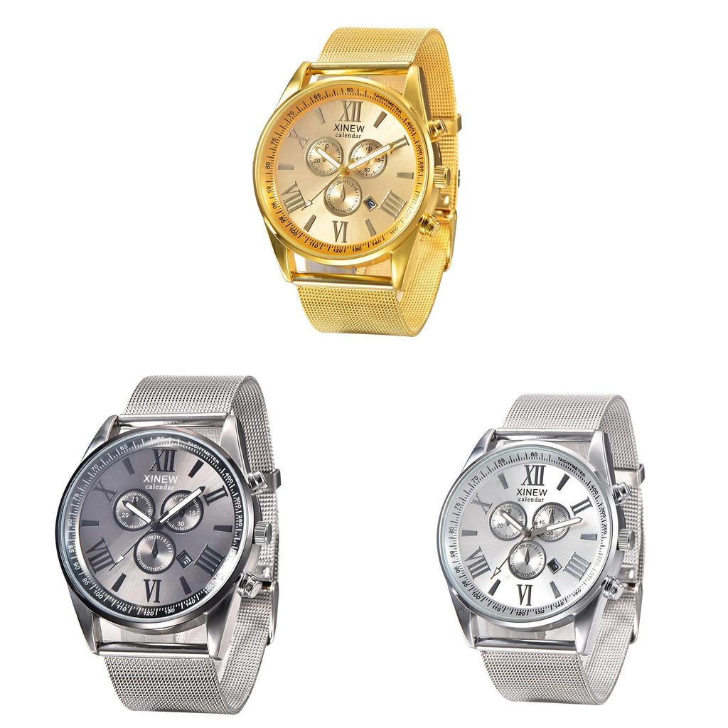 Premium Quality Mens Stainless Steel Military Watch With Elegant Date Functionality