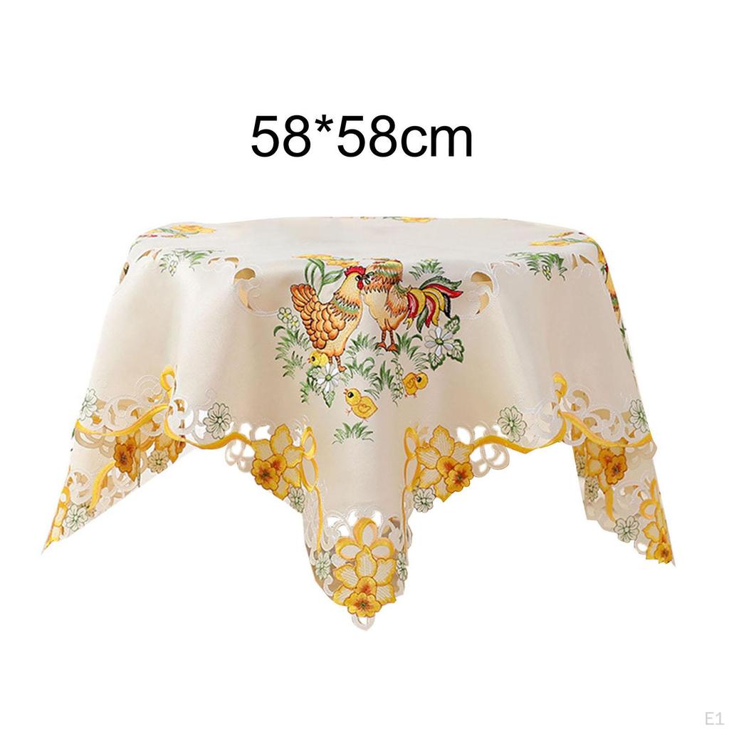 Чехол для стола с рисунком пасхального цыпленка для праздничного декора стола