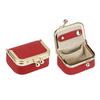 Royal Bagger Genuine Leather Mini Jewelry Box Women's Coin Purse Solid Color Kiss Lock Change Pouch Casual Style Small Storage Bag for Women 1894