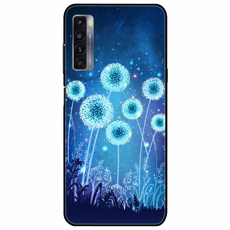 For TCL 20L Plus Case 20L+ Silicone Soft Shockproof TPU Back Cover for TCL 20S 20L Case Black Bumper Painted Funda TCL20S Capa