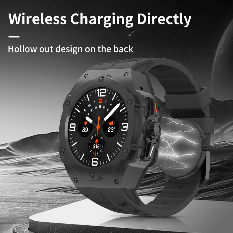 Роскошный металлический комплект для модификации Samsung Galaxy Watch Ultra 47 мм, карбоновый корпус, резиновый ремешок для Galaxy Watch 7 Ultra 47 мм
