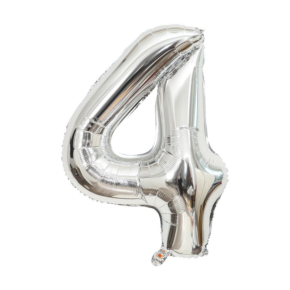 32-Inch US Number Birthday Party Balloons - Individual Aluminum Film