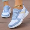 2025 Fashion Mixed Color Lace Up Sneakers Women Spring Summer Knit Platform Sneakers Woman Comfortable Soft Sole Running Shoes