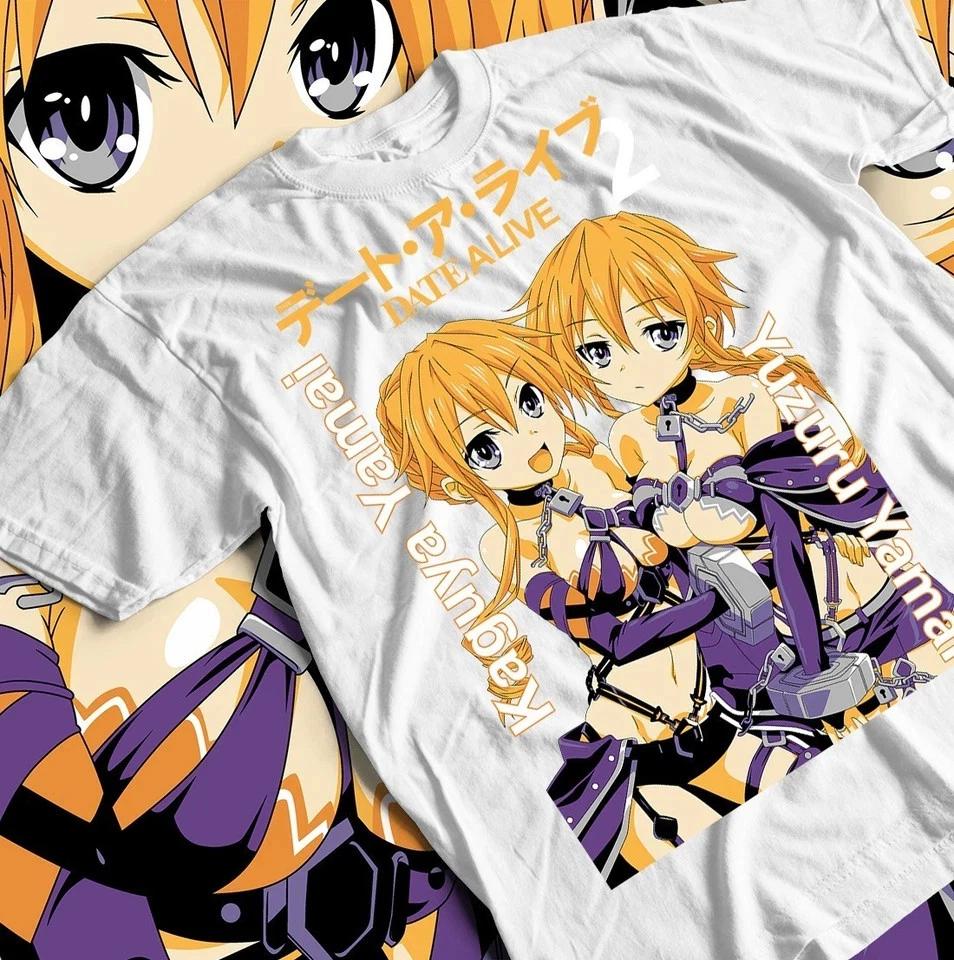 Anime Shirt YAMAI SISTER Date A Live Graphic Tee Unisex Cotton Shirt White