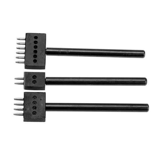 4/5/6/8mm Pitch 2 4 6 Prong DIY Round Punch Hole Leather Craft Punching Tool