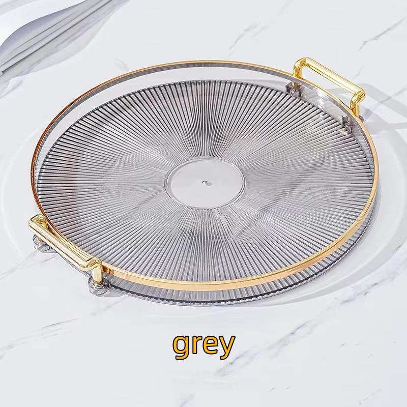 Круглый поднос для хранения дома, гостиной, журнального столика, тарелка для хранения чайной чашки, акриловый поднос, органайзер для ароматерапии, домашний декор