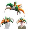 Rainbow Color Circus Clown Hat Vintage Style Multi Pointy Hat Clown Felt Christmas Cosplay Clown Hat Show Accessories