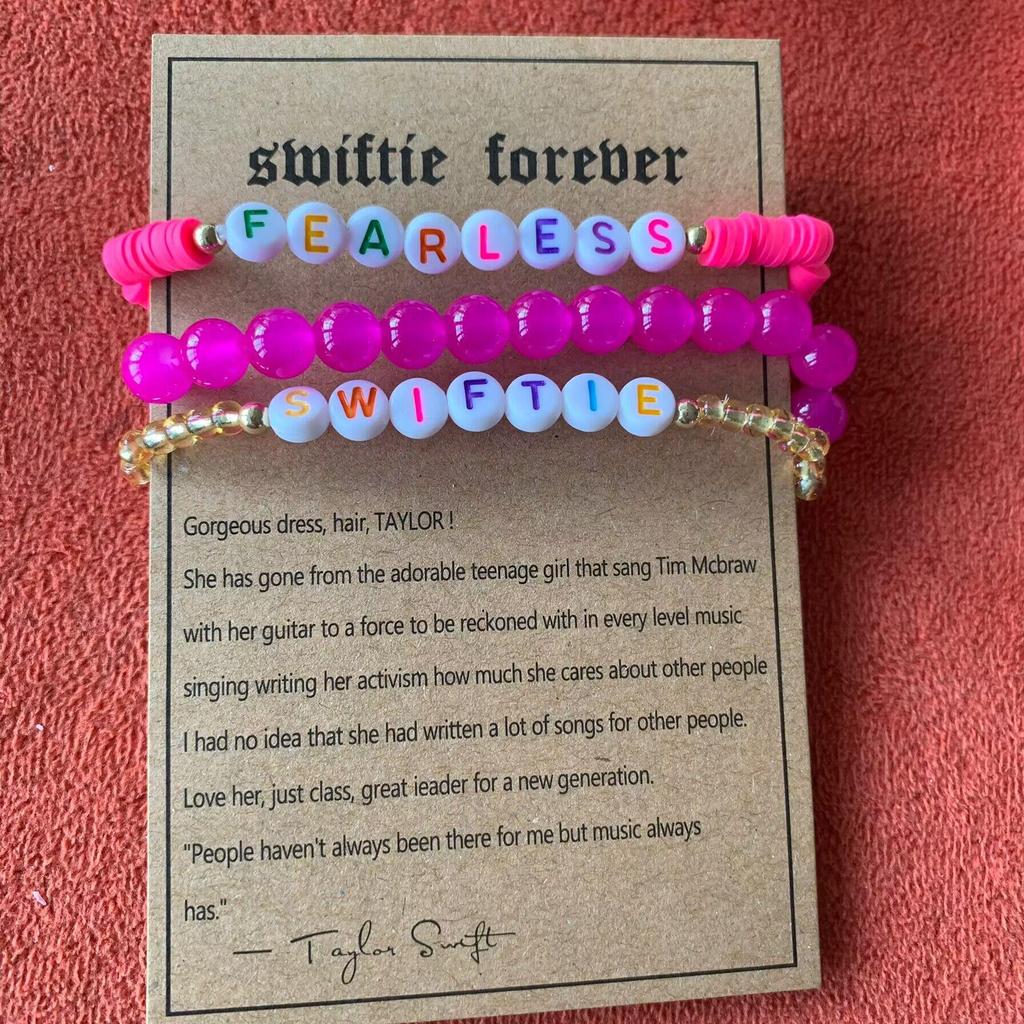 Набор браслетов из полимерной глины Taylor Swiftie Friendship с логотипом из английских букв