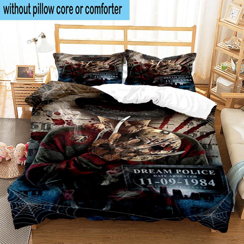 3PCS Halloween Horror Night 3pcs Bedding,Including 3PCS Duvet Cover And 2pcs Pillowcases Perfect for Christmas,Ideal for Bedroom, Dormitory