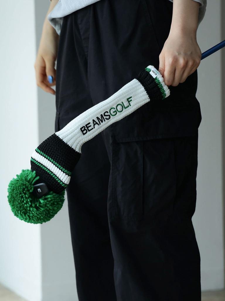 Beams Golf Футболка с коротким рукавом, вязаная, чехол для головы 2 (Фэрвэй Вуд) Зеленый - 81040135833