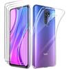 Чехол для Xiaomi Redmi 9 - LuffyShop - Прозрачный - Силиконовый - Ультра Гибкий - 2 Закаленных Стекла