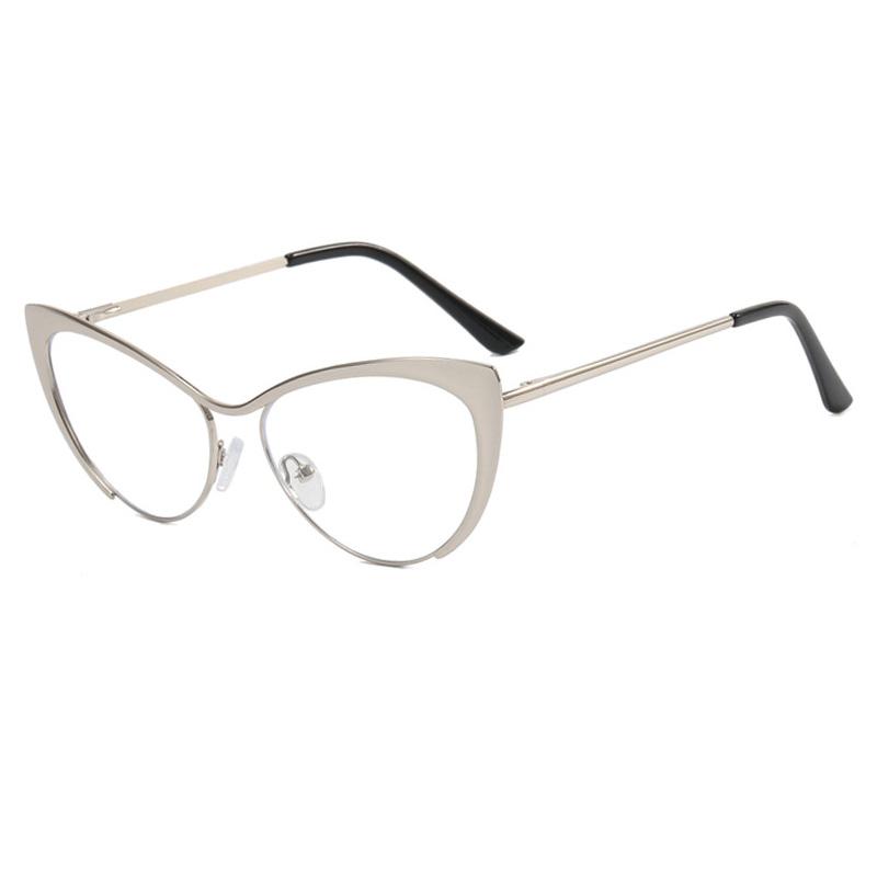 SHAUNA Anti-Blue Light Модные женские очки кошачий глаз с оптической оправой Весенние шарнирные металлические градиентные солнцезащитные очки UV400