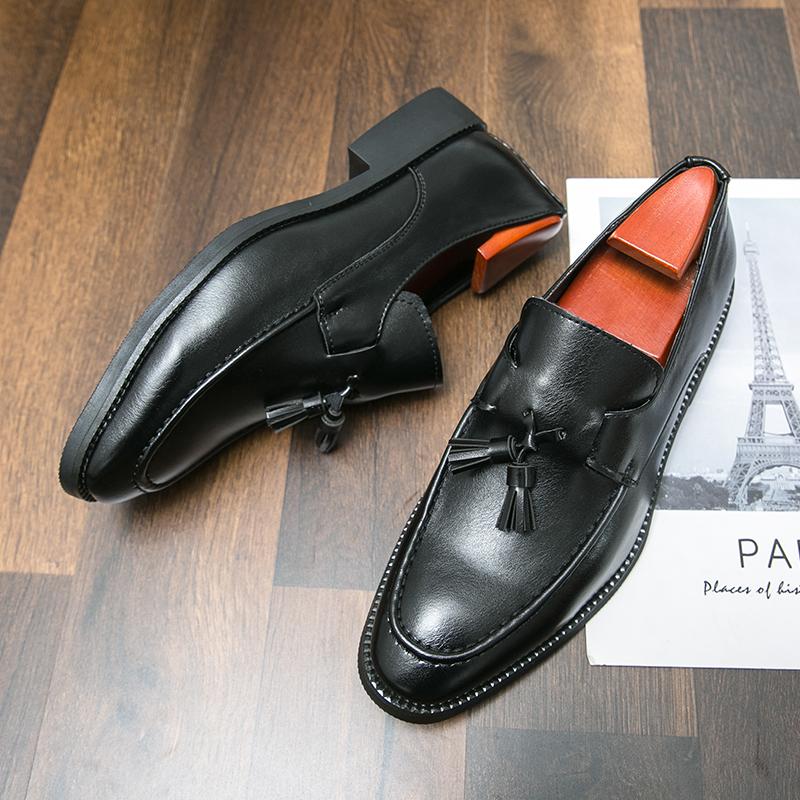 Men's Designer Dress Wedding Fashion Tassel Office Leather Man Comfy Business Formal Italy Driving Shoes for Men Plus Size 38~48