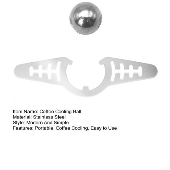 Espresso Cooling Ball Kit Espresso Coffee Cooler with Reusable Ice Sphere Stainless Steel Chiller Ball with Stand for Bourbon Cocktails Accessories