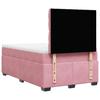 Box Spring Bed with Mattress Pink 120 x 200 cm Velvet