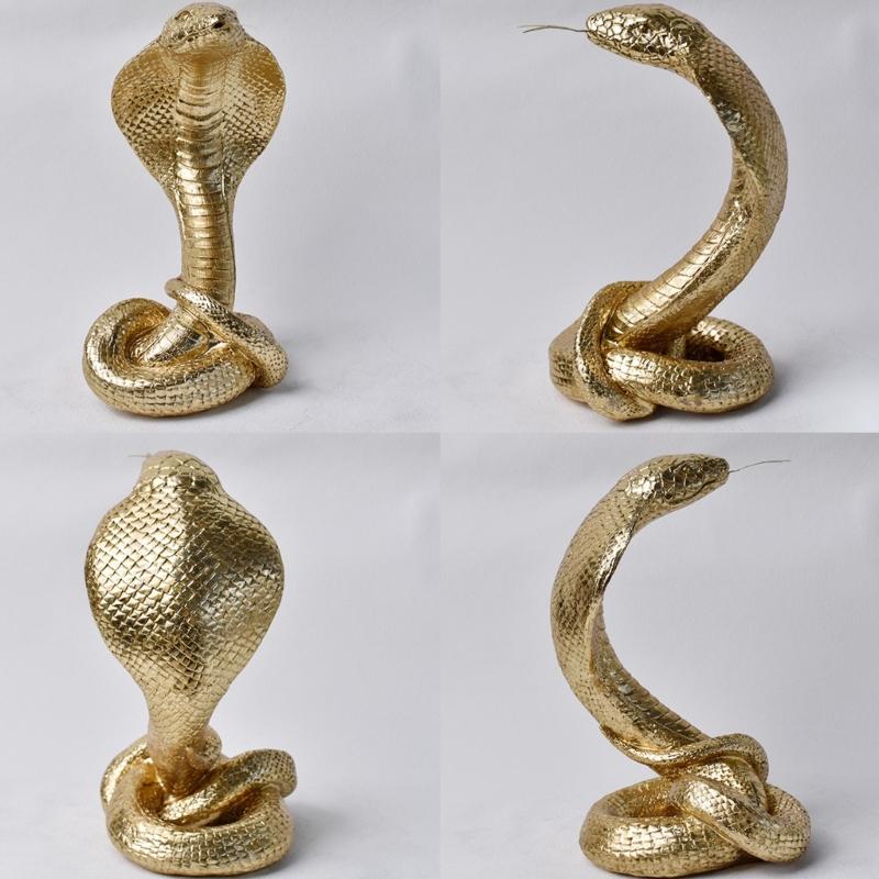 Resin Cobras Statues Figurines Retro Snake Statue Figurines Sculptures Tabletop Centerpieces Home Decors Collectibles