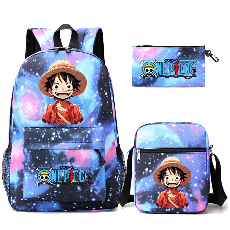 3 шт./компл. аниме цельная сумка большой емкости унисекс рюкзак с наплечной сумкой пенал для студента для девочки мальчика студенческий повседневный рюкзак для отдыха