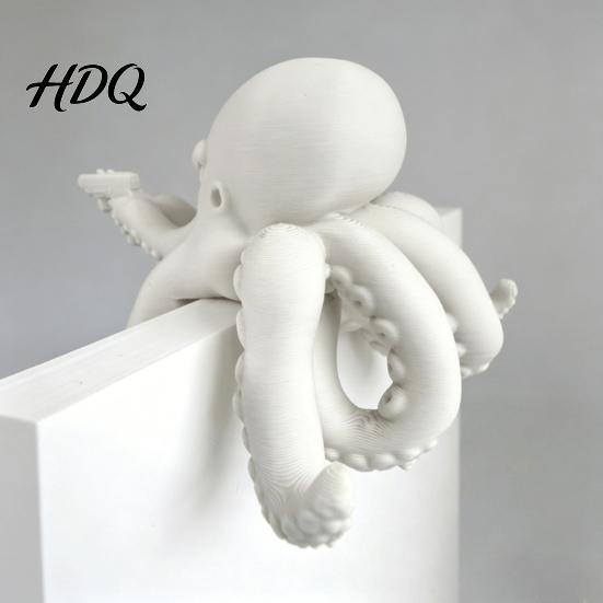 Коллекционные морские обитатели 3D-печатная фигурка осьминога Милая скульптура животного для украшения офисного стола Декор для монитора компьютера Настольное украшение,