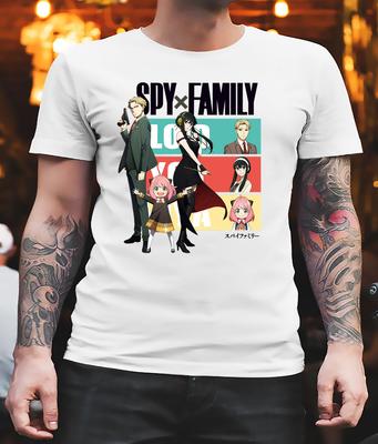 Унисекс Футболка SPY x FAMILY для Мужчин Женщин Аниме Лойд Йор Аня Бонд Футболка Унисекс
