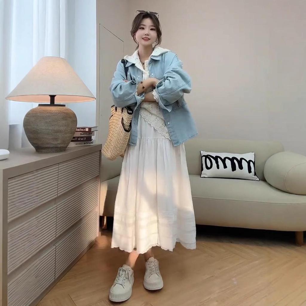 2025 New Hong Kong-Style Women's Denim Shirt Jacket: Casual Spring Loose Fit