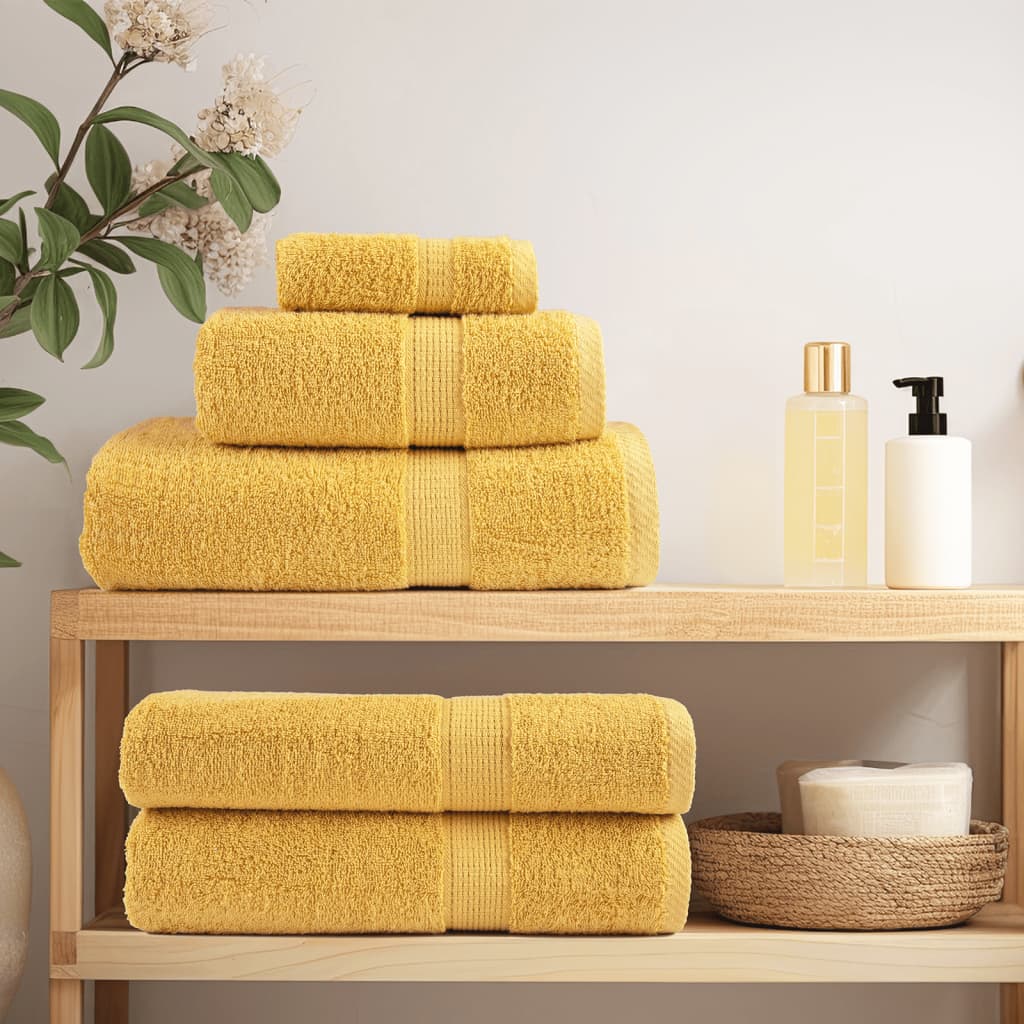 Premium Guest Towels SOLUND 2 pcs Gold 30x50 cm 600 g m²