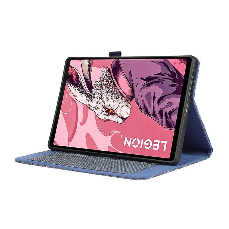 Cloth Solid Protective Funda For Lenovo Legion Y700 Case 8.8 inch 2023 2022 Flip Wallet Slots Shell For Legion Y700 Cover 8.8"