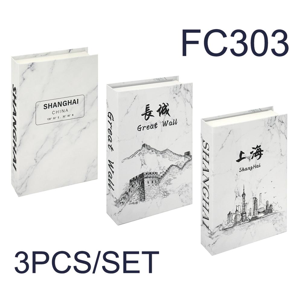 3Pcs/Set Fake Books Set for Decoration Coffee Table Ornaments Modern Home Decoration Luxury Faux Books Set London New York Paris