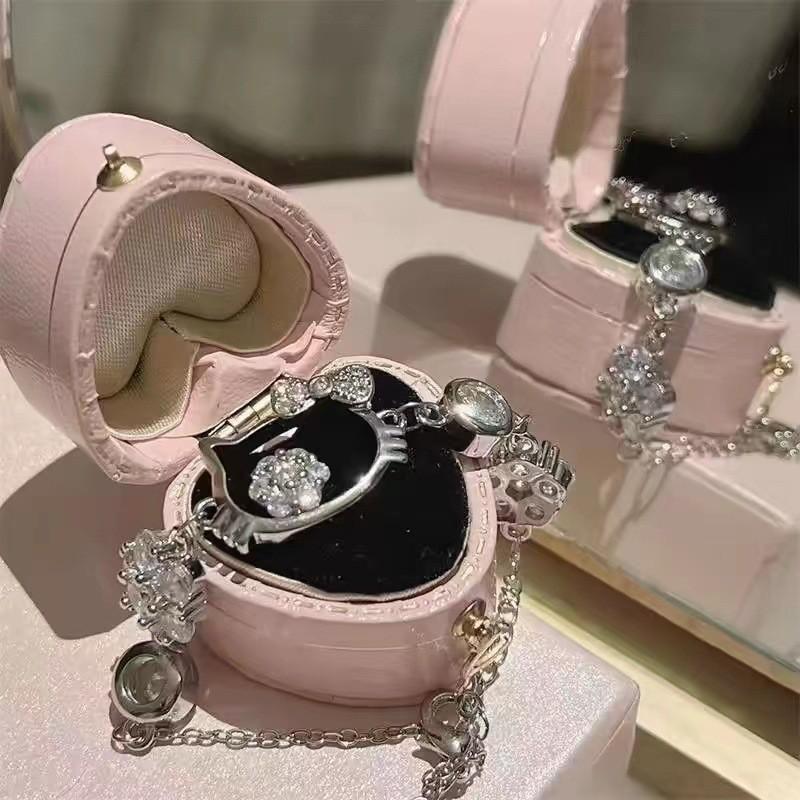Очаровательный браслет Hello Kitty для женщин, милый сказочный стиль, инкрустированный бриллиантами, подарок