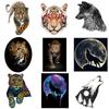 Animal Patch Thermo Sticker On Clothes Leopard Wolf Punk Patches For T-Shirt Iron On Transfer For Clothing Applique Thermal DIY