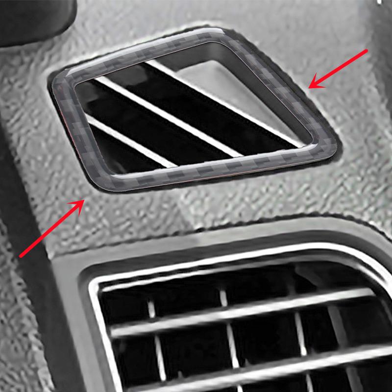 Наклейки из углеродного волокна, автомобильные вентиляционные отверстия, вентиляционные отверстия для кондиционера, модификация, накладка, полоса для Ford Explorer, внутренняя часть автомобиля