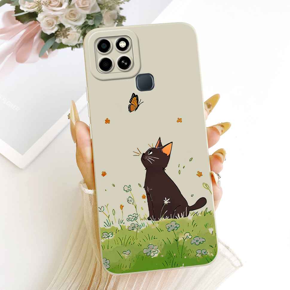 For Infinix Smart 6 2021 Case X6511 Cute Cat Butterfly Cover Silicone Soft Phone Cases For Infinix Smart 6 Smart6 Back Cover