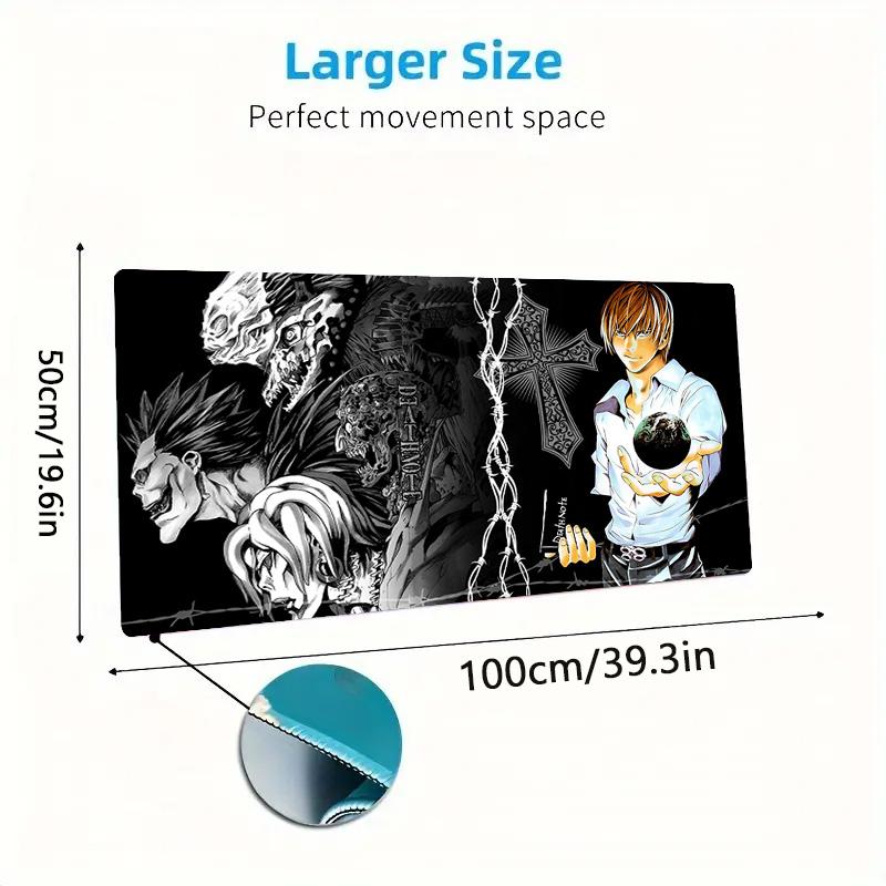 Death Note Anime Color Mouse Pad Large Gaming Table Cushion Non-slip Laptop Tablet Big Mousepad XXL Mat Mini PC Playmat With Lock edge