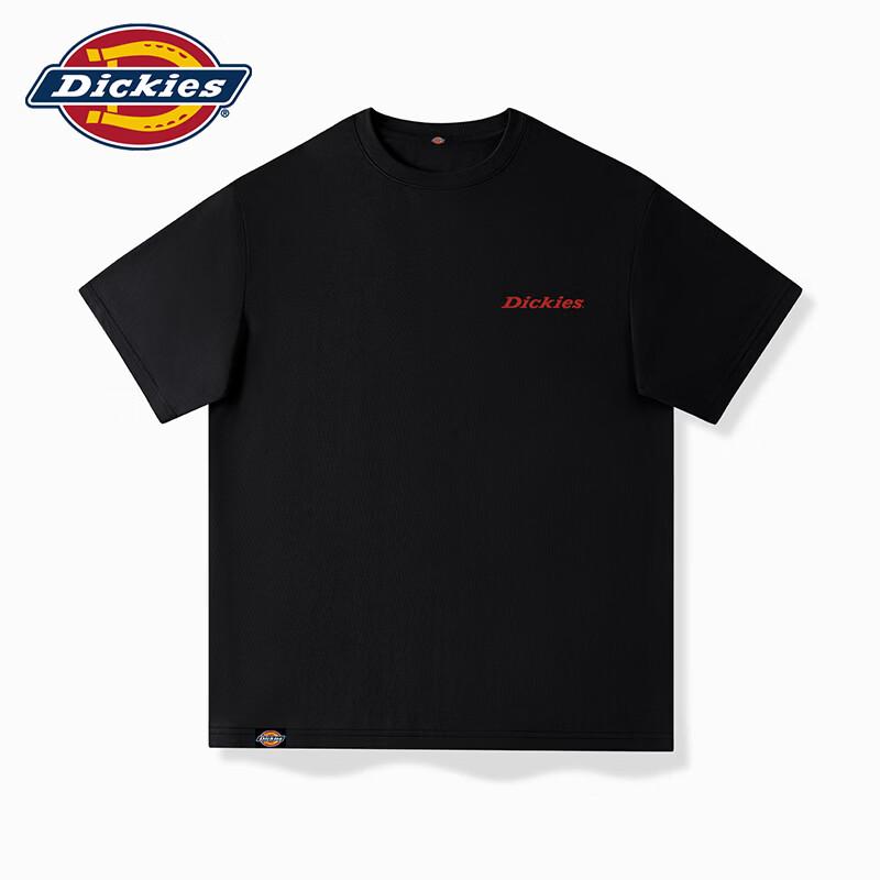 Мужская футболка Dickies в американском ретро стиле с принтом красного логотипа