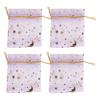 100pcs Drawstring Closure Organza Drawstring Bags Sheer Organza Jewelry Candy Bags  Wedding Party