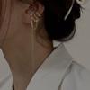 Модные ретро элегантные односторонние серьги золотого цвета, женские серьги-цепочки с кисточками, темпераментные серьги, ювелирные изделия для девочек