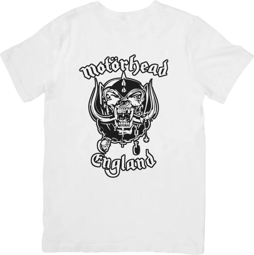 Motorhead Music Футболка из качественного хлопка белая для мужчин и женщин.