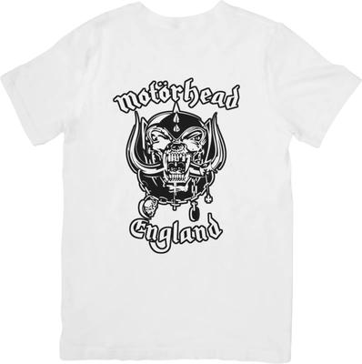Motorhead Music Футболка из качественного хлопка белая для мужчин и женщин.