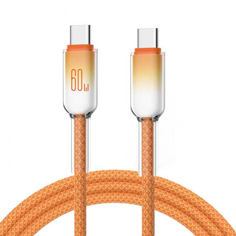 Кабель USB Type C — Type C PD 60 Вт, быстрая зарядка, дата-кабель для iPhone 16/15, Huawei, Samsung, Xiaomi, USB-C кабель для зарядки 1 м/2 м