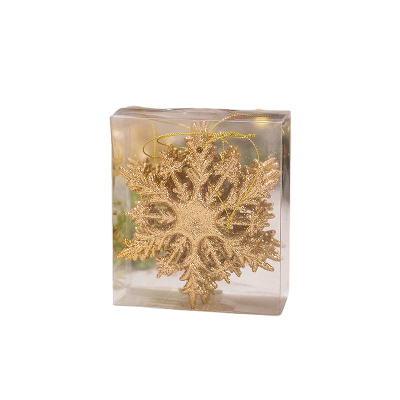 6Pcs Christmas Glitter Snowflake Ornaments, Plastic Snowflake Decorations For Christmas Tree Year Holiday Party Decor