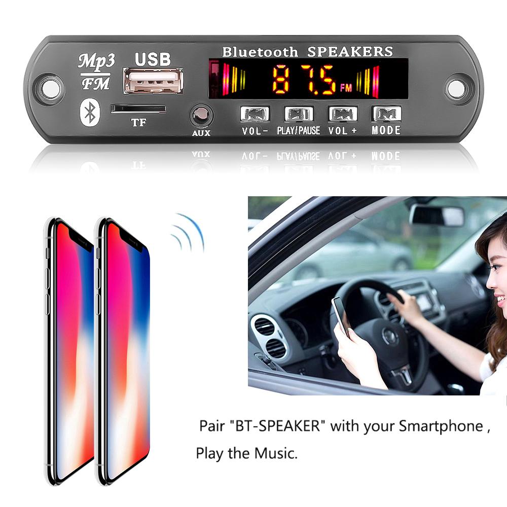 2*25 Вт усилитель DC 12 В Bluetooth 5.0 MP3 декодер плата беспроводной MP3 музыкальный плеер динамик поддержка аудио USB TF FM радио запись вызов модуль