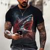 Unisex's T-shirts Vintage Shark T-shirts Oversized Clothing Summer Short Sleeve Tops Street Boy Tees Pullover Unisex's Shirts
