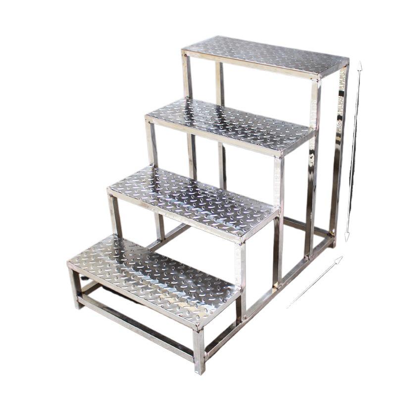 Stainless Steel Multi-Height Step Stool for Home, Factory, and Hospital Use