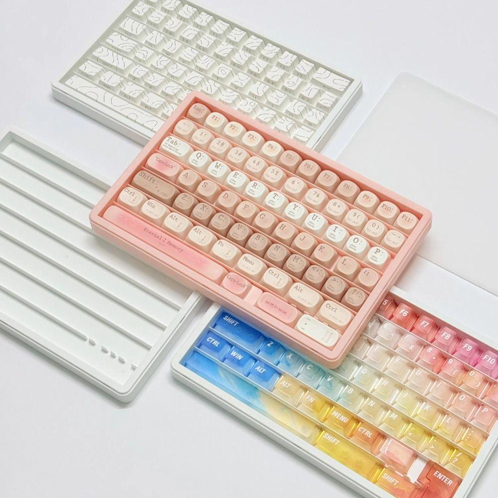 Waterproof PC Keycaps Storage Box with Paper Dividers Keyboard Keycaps Tray Mechanical Keyboard