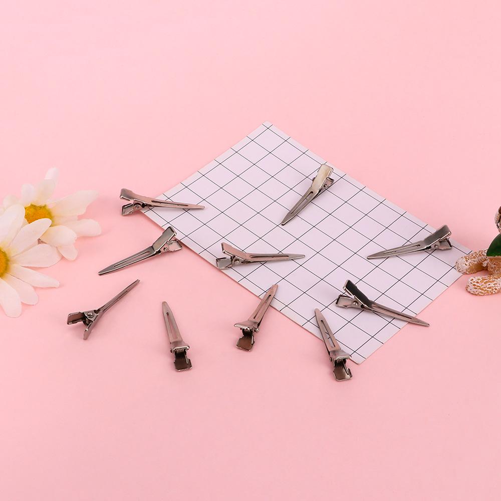 Hairstyling Tools Silver Color Duck Mouth Clip Flat Base Alligator Hair Clip Partition Clip